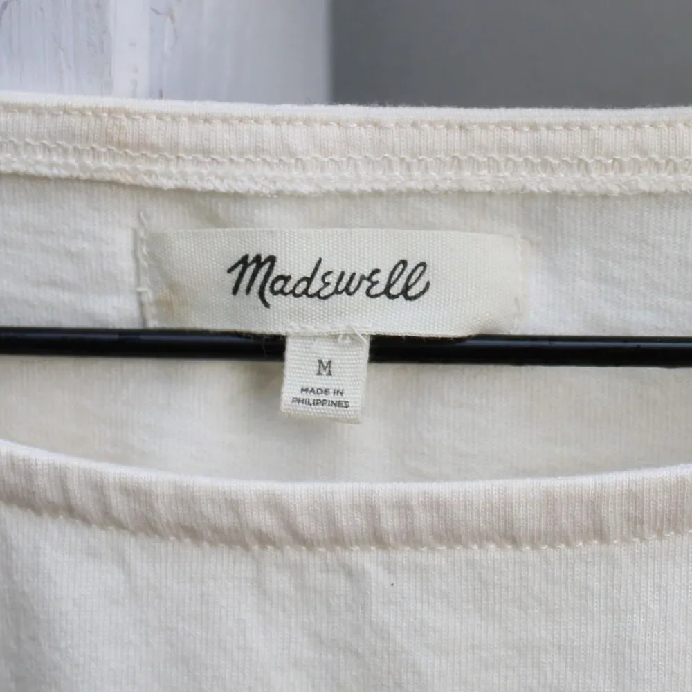 Madewell Cream Lipstick Red Vaca Graphic Setlist Boxy Tee Size Medium - Picture 2 of 7